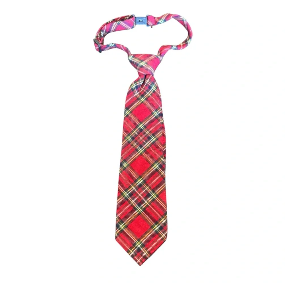 The Children's Place Red Plaid Dalmatian Kids Tie
